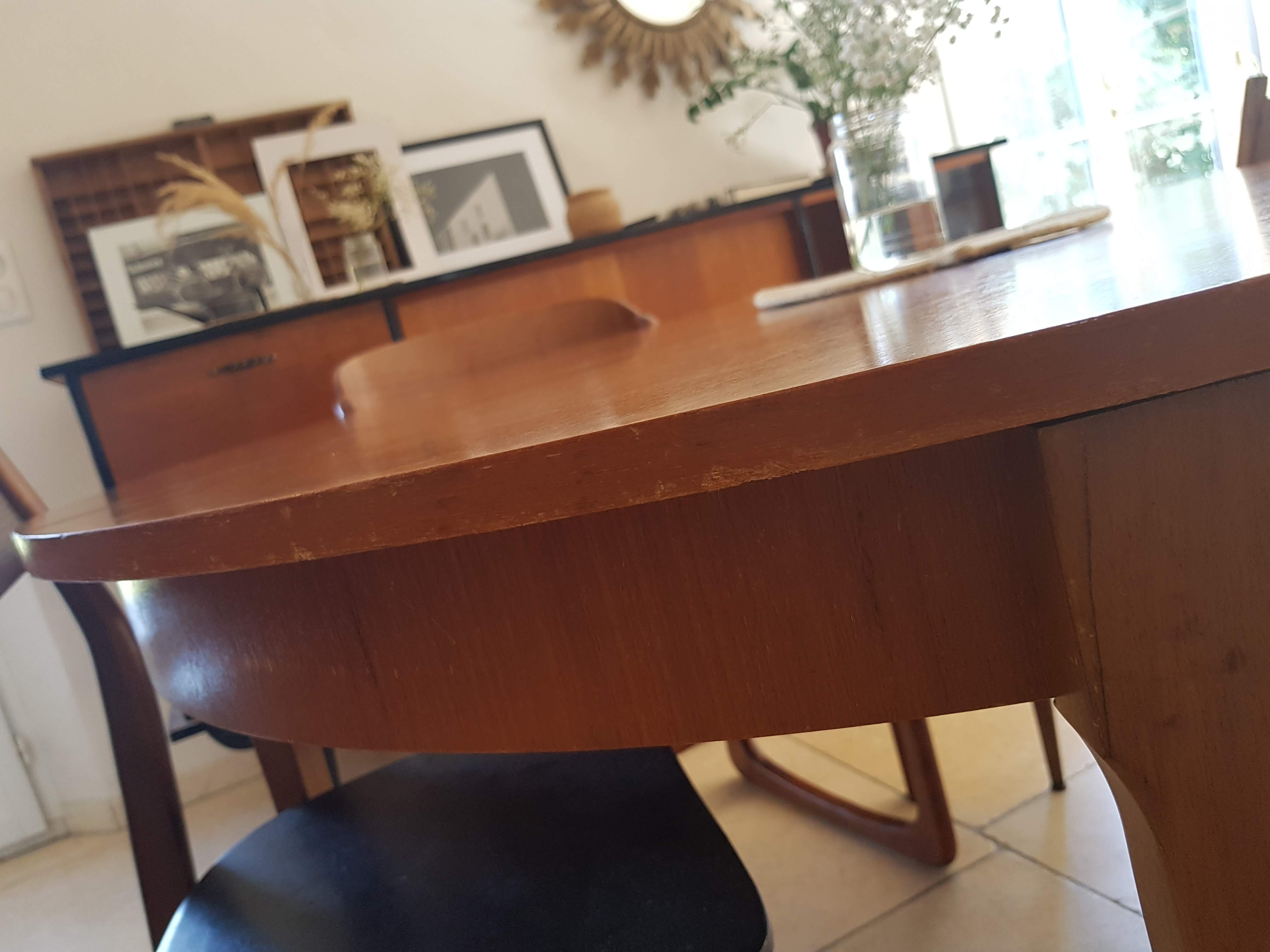 Scandinavian extensible table, butterfly extension circa 1960