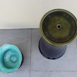 Column cache pot in barbotine