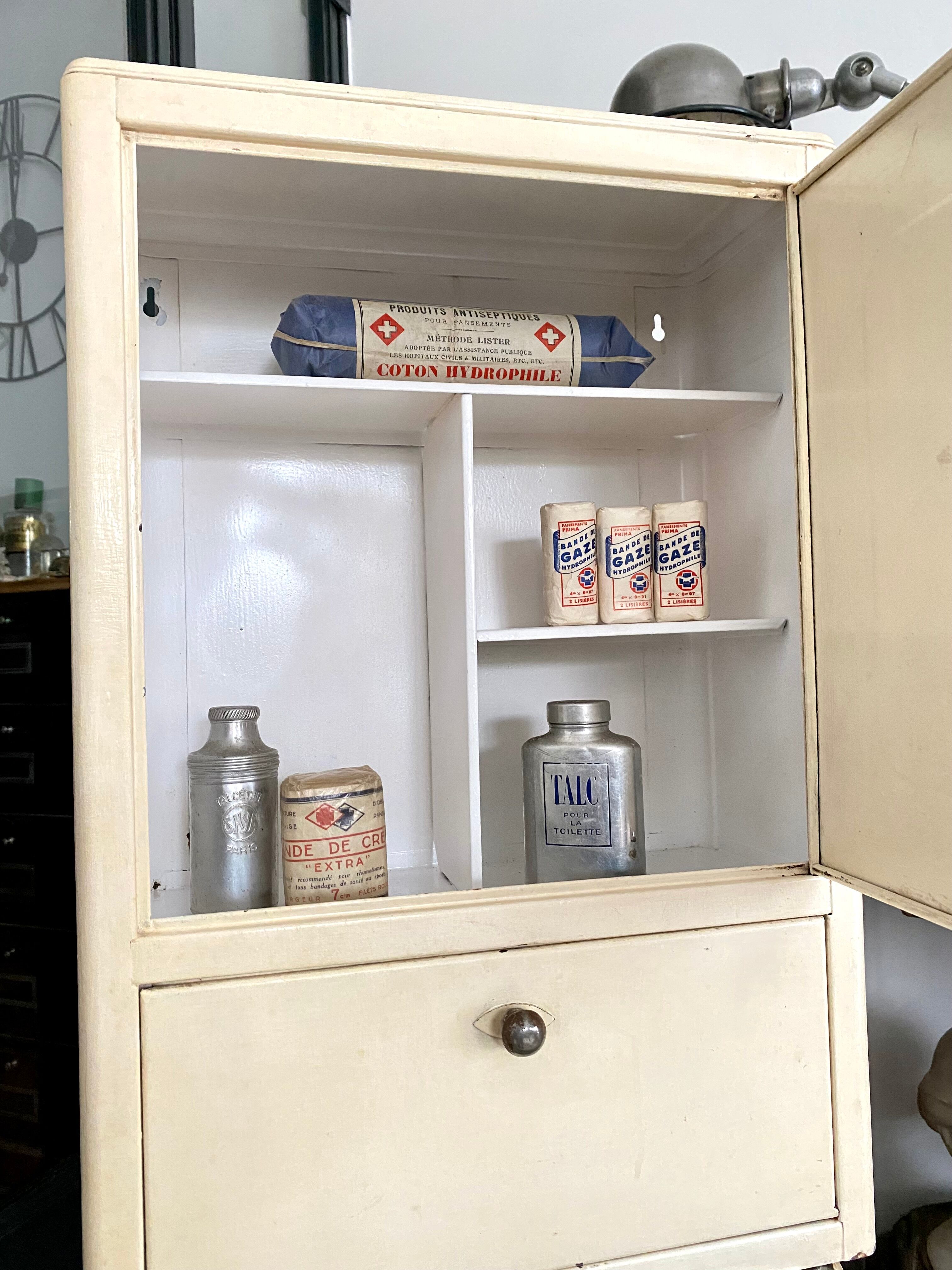 Vintage metal medicine cabinet