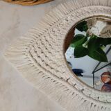 Mirror macramé eye 44x32cm