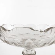 Biedermeier compote, transparent crystal, Czechia, 19th century
