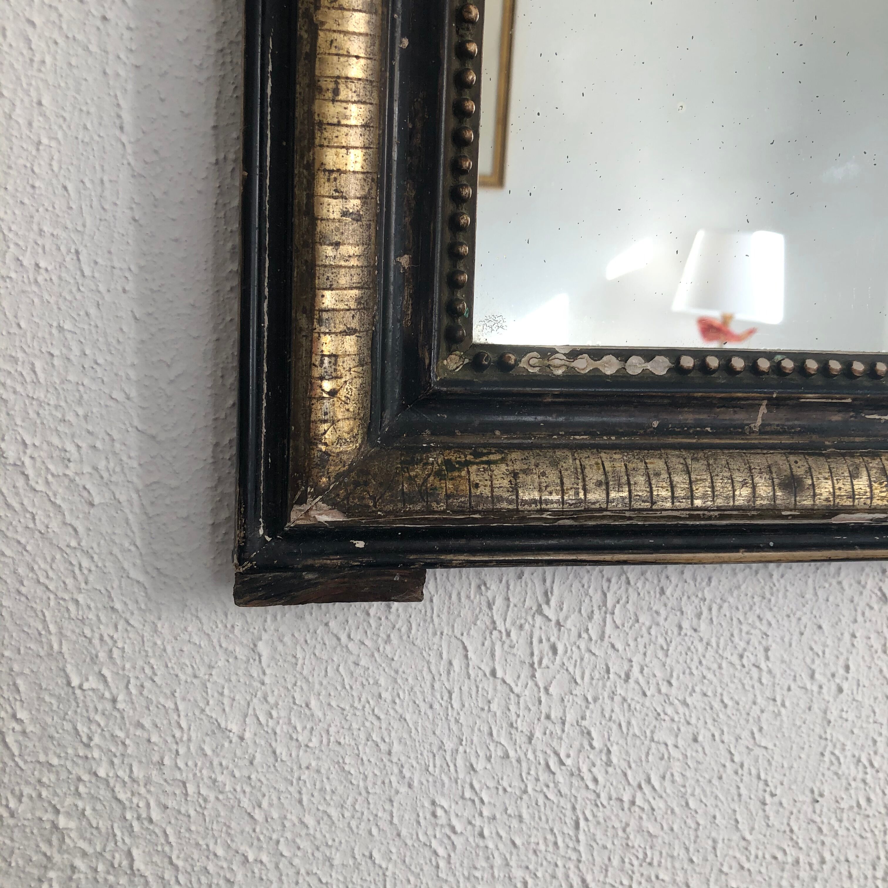 Ancien miroir de cheminée Louis Philippe 50x40cm