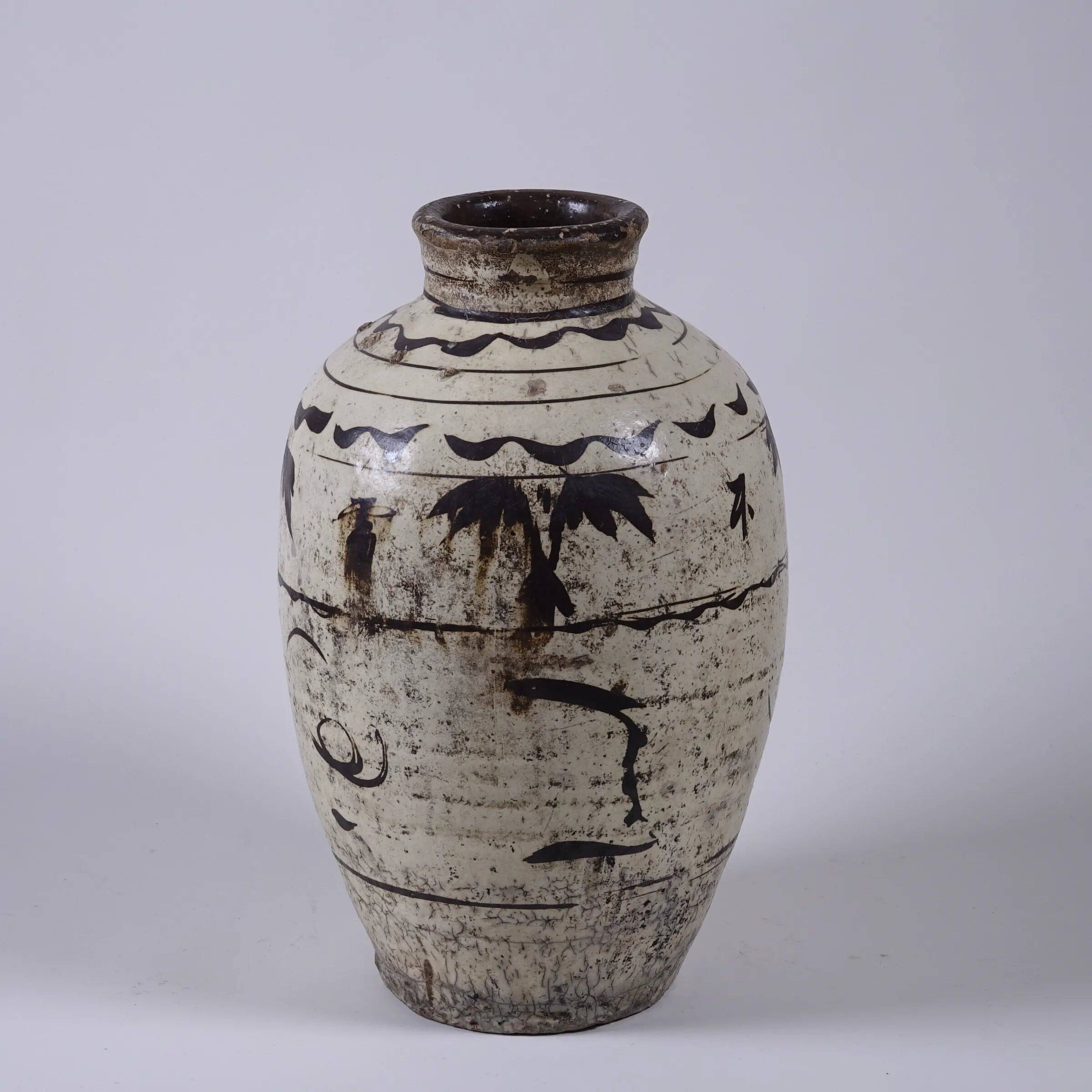 Cizhou - Chinese glazed alcohol jar no. 3