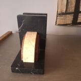 Art deco marble bookends