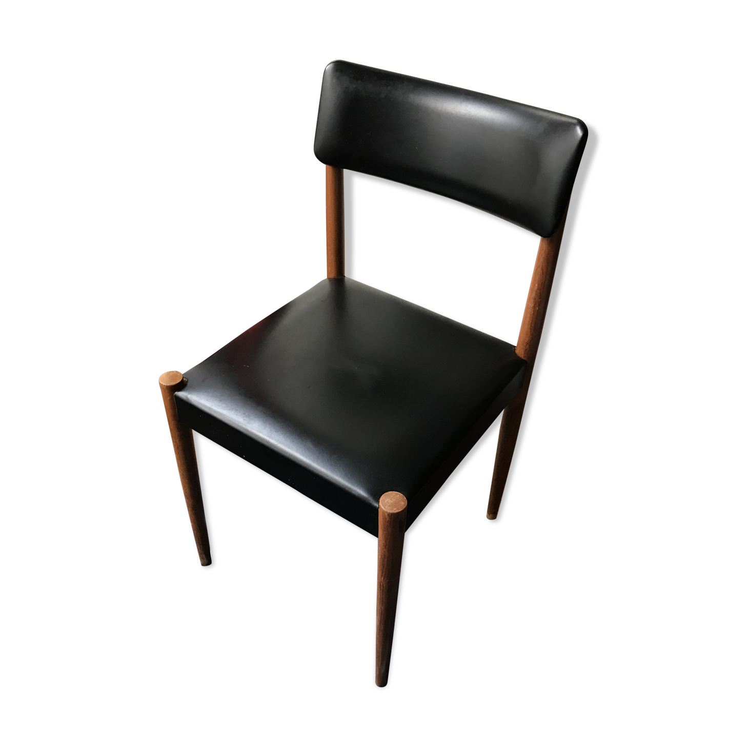 Scandinavian black leatherette chair