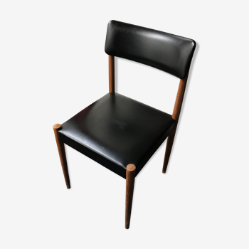 Scandinavian black leatherette chair