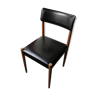 Chaise scandinave simili cuir noir