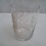 Deux anciens verres gobelets gravé Souvenir