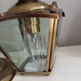 Vestibule lantern/suspension 4 sides beveled glass and brass