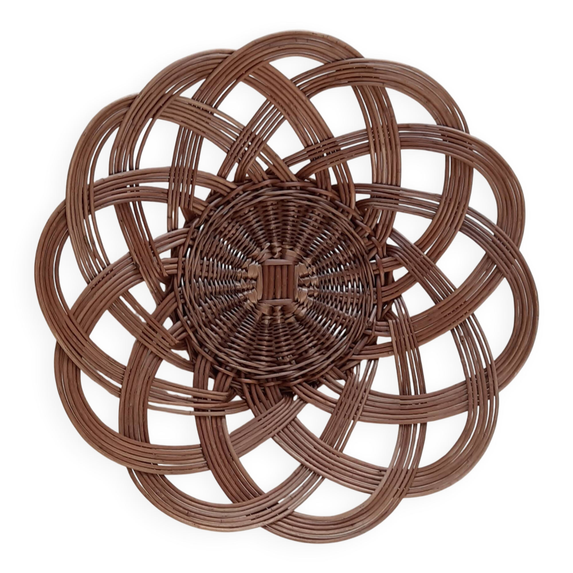 Grand panier osier ancien