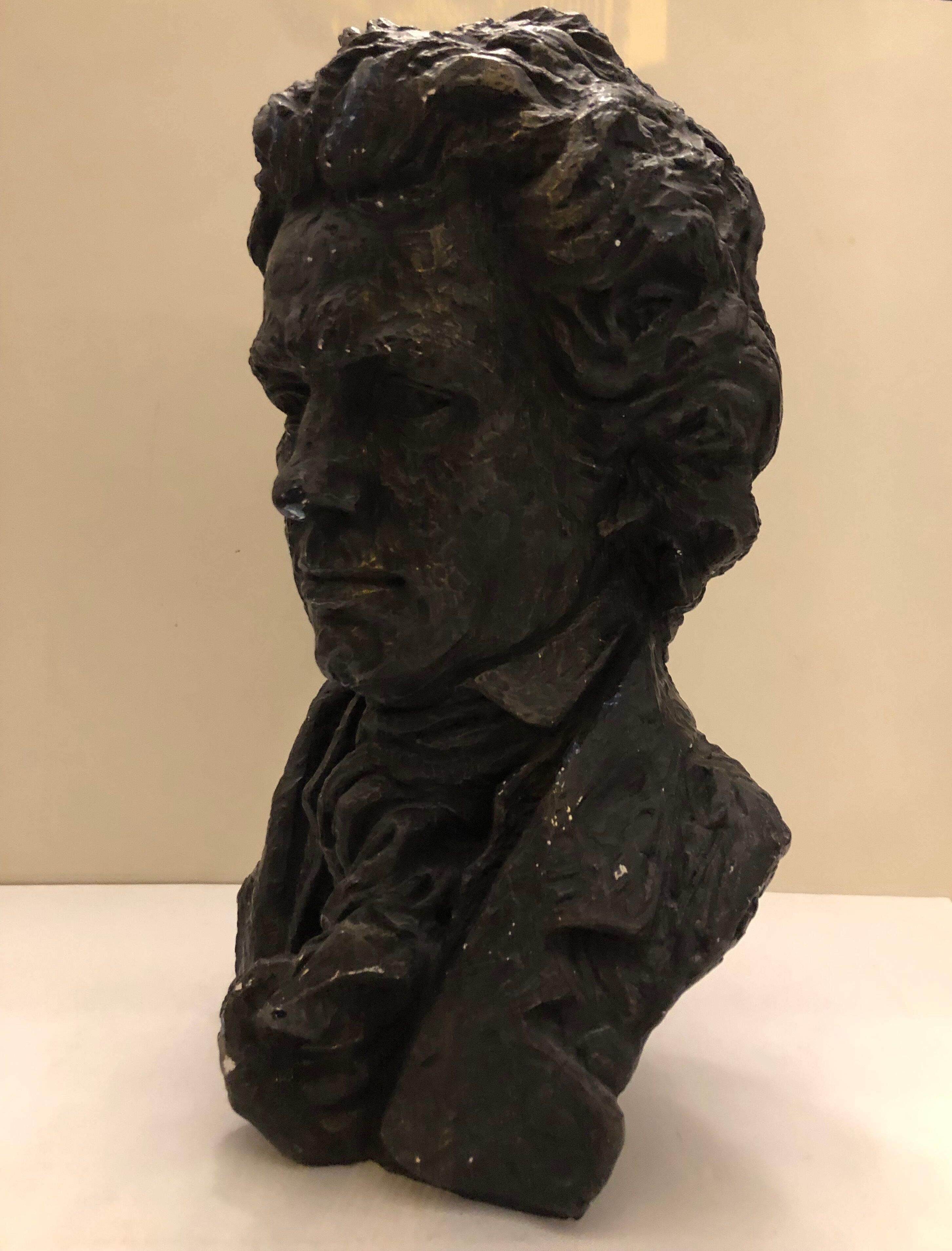 Plaster bust of Beethoven Sculpture by Schillaci Austin Prod in 1961