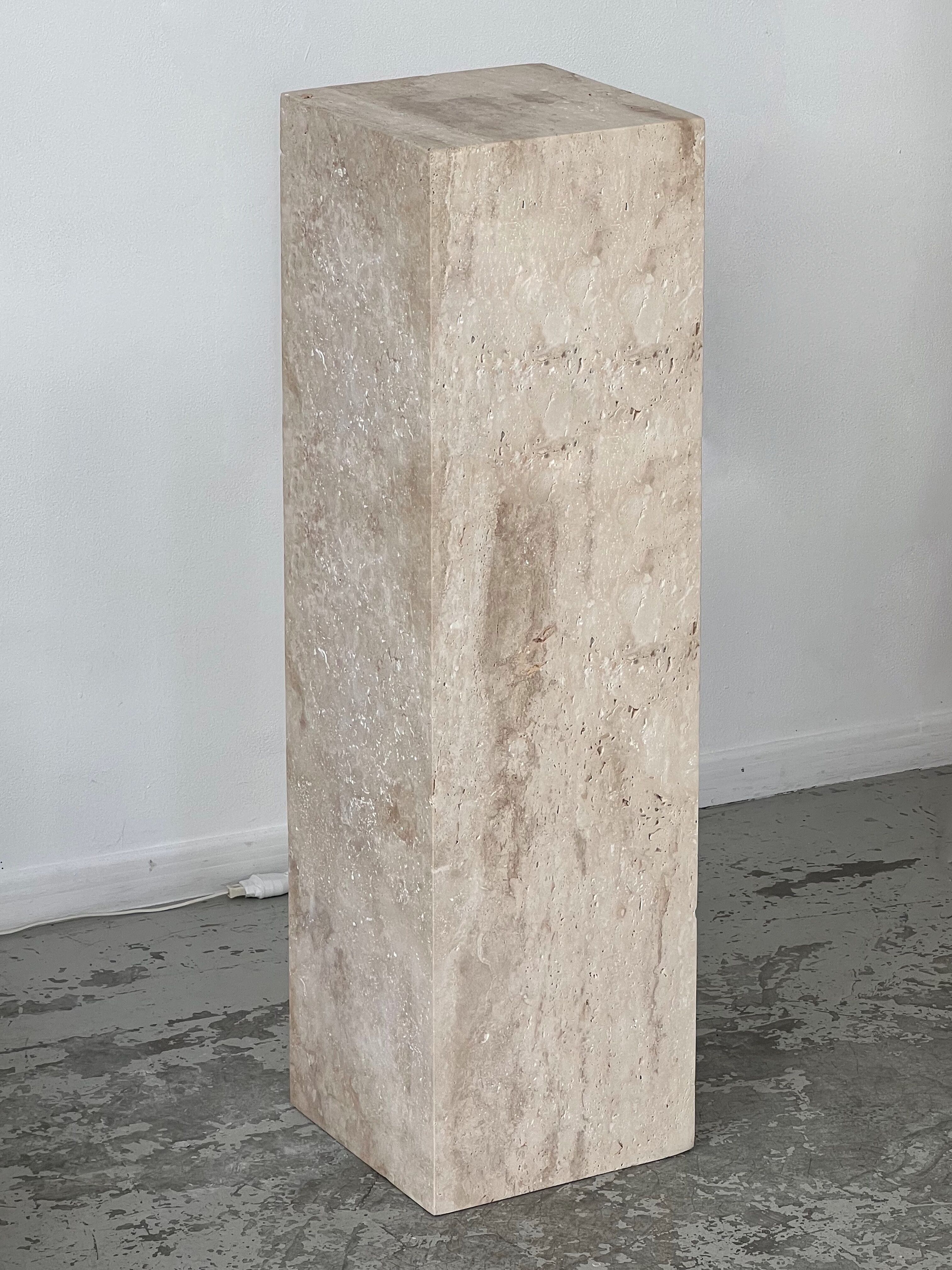 Travertine stele