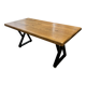 Table basse en chêne massif pieds métal noir