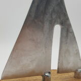 Wooden boat sail metallic metal brushed navy decoration