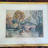 Jacques laplace (1890-1955) watercolor - 21 x 29 cm - signed and dated 1921