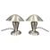Pair of adjustable chrome table lamps Bauhaus, 1930s Czechoslovakia