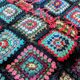 Rare! Handmade bohemian patchwork crochet blanket