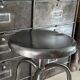 Height-adjustable tripod metal stool