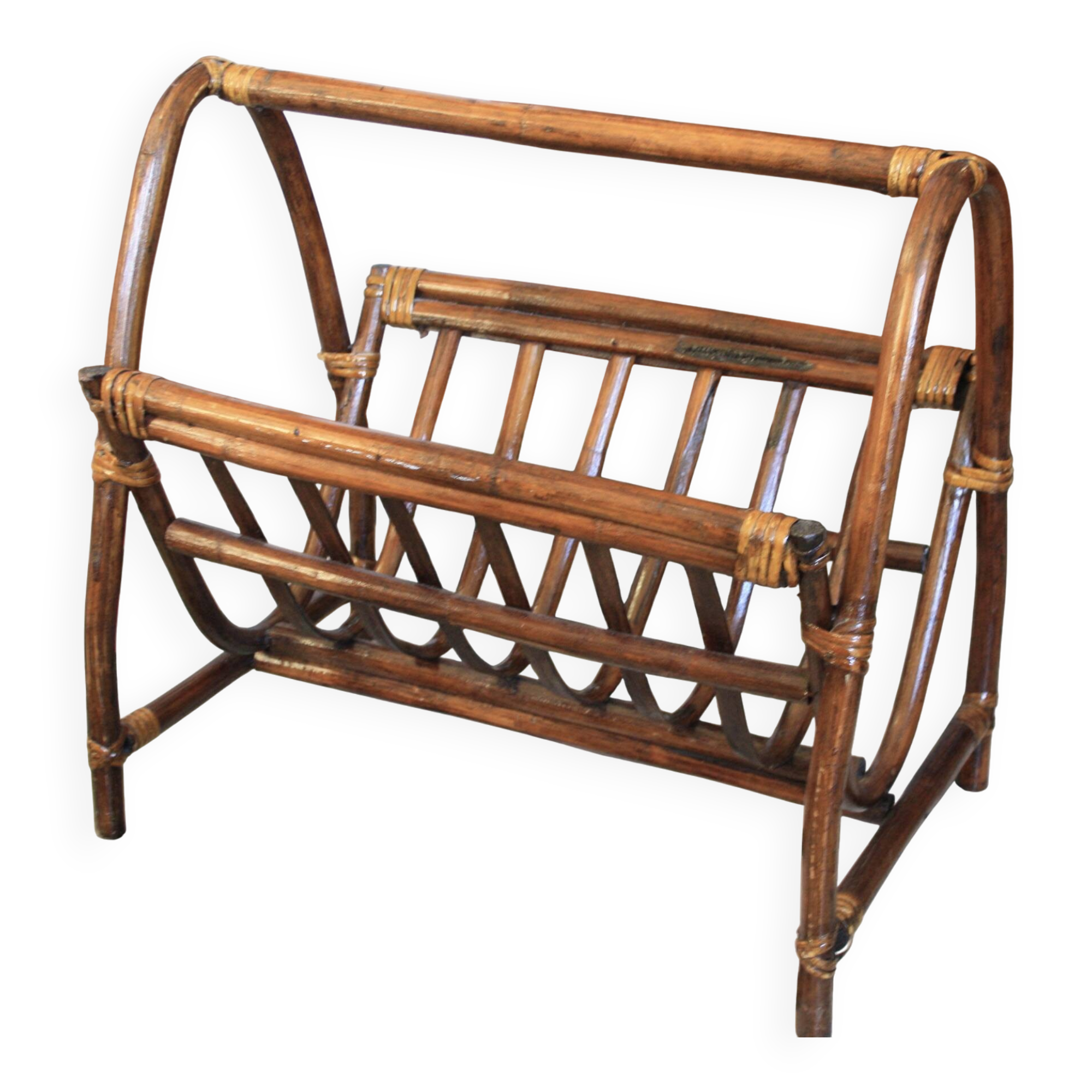 Rattan/bamboo magazine rack