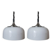 Set of Two Midcentury Design Pendants Meblo, Harvey Guzzini, Italy, 1970s