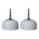 Set of Two Midcentury Design Pendants Meblo, Harvey Guzzini, Italy, 1970s