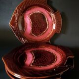 Lot 4 plates lizio fish shape