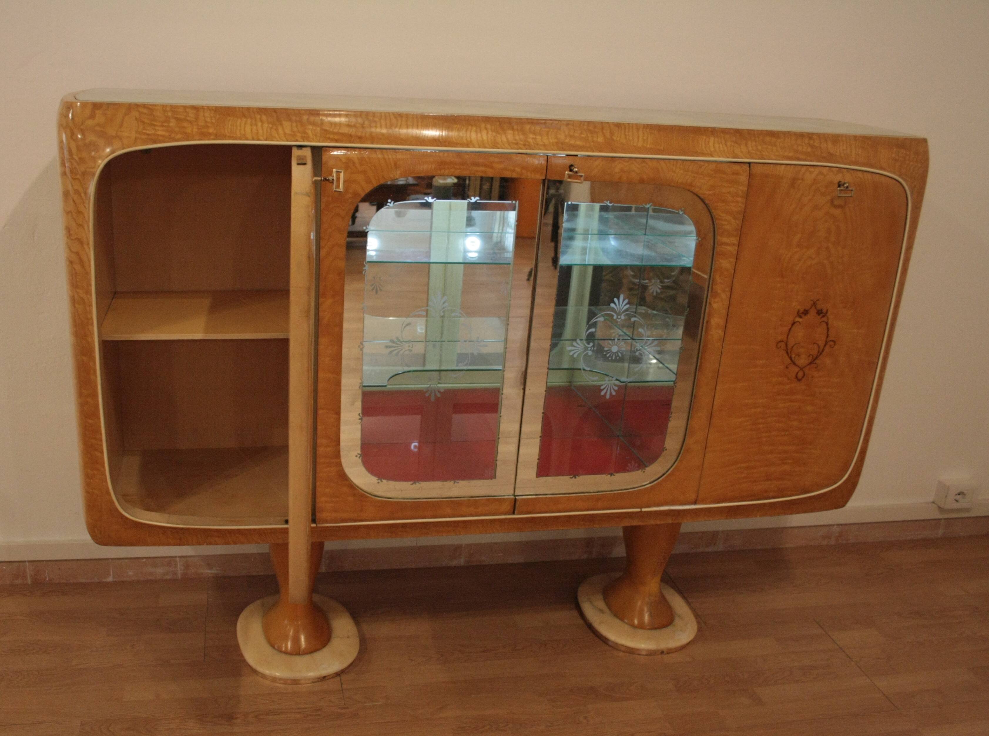 Meuble bar Buffet Mid-Century Modern, années 1950