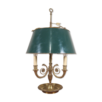 Eagle hot water bottle lamp XIX th empire style in bronze with 3 arms of light