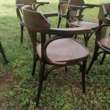 Set of 30 vintage bistro armchairs