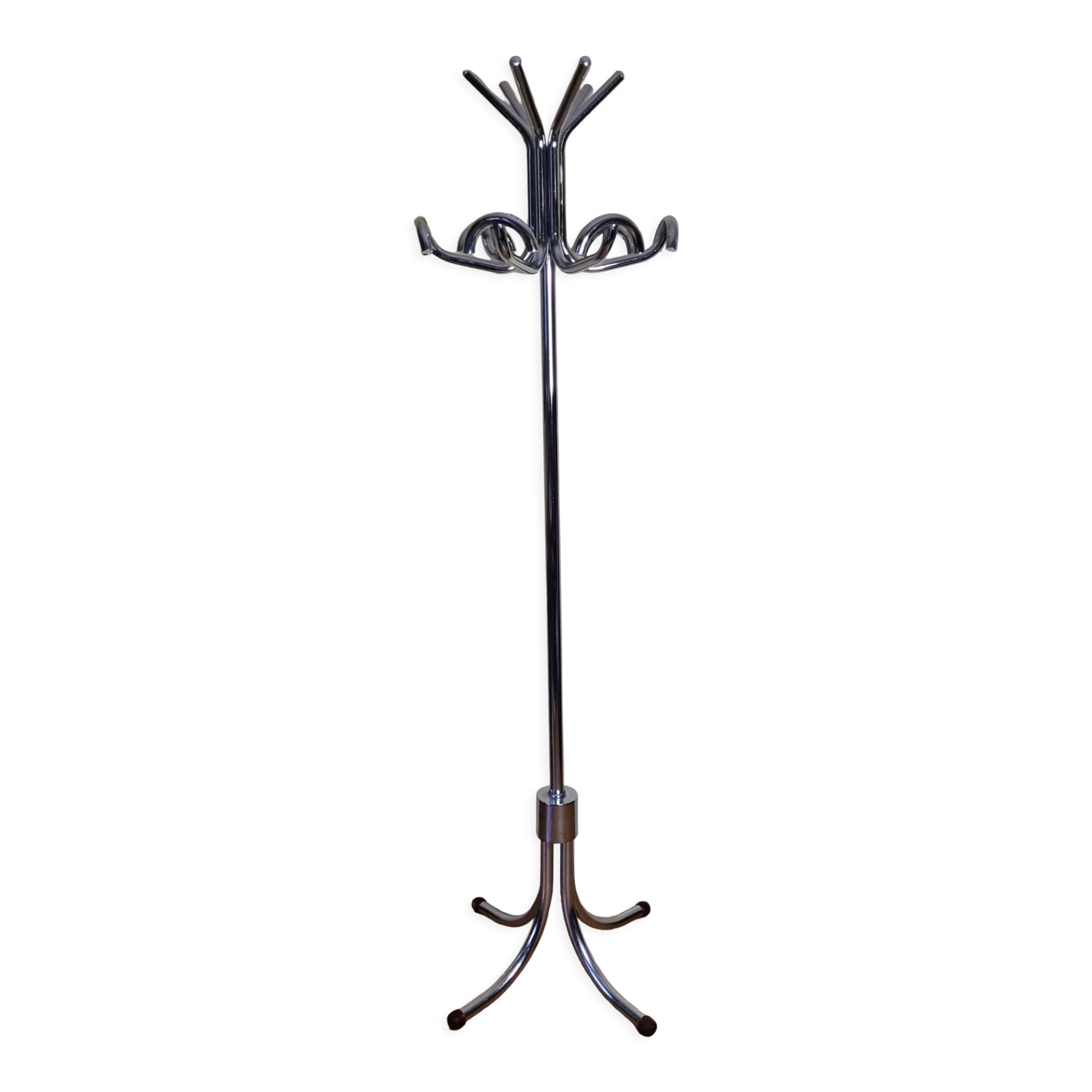 Portemanteau vintage en métal chromé, années 50-60
