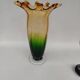 Very large two-tone glass vase, mid-20th century.