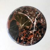 Vintage cast iron side table marble top