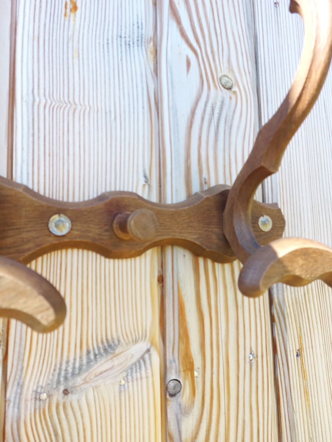Antique wooden coat rack