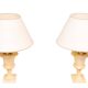 Lampes de table en céramique avec des motifs de fruits, urnes classiques grecques, années 1970, Italie.