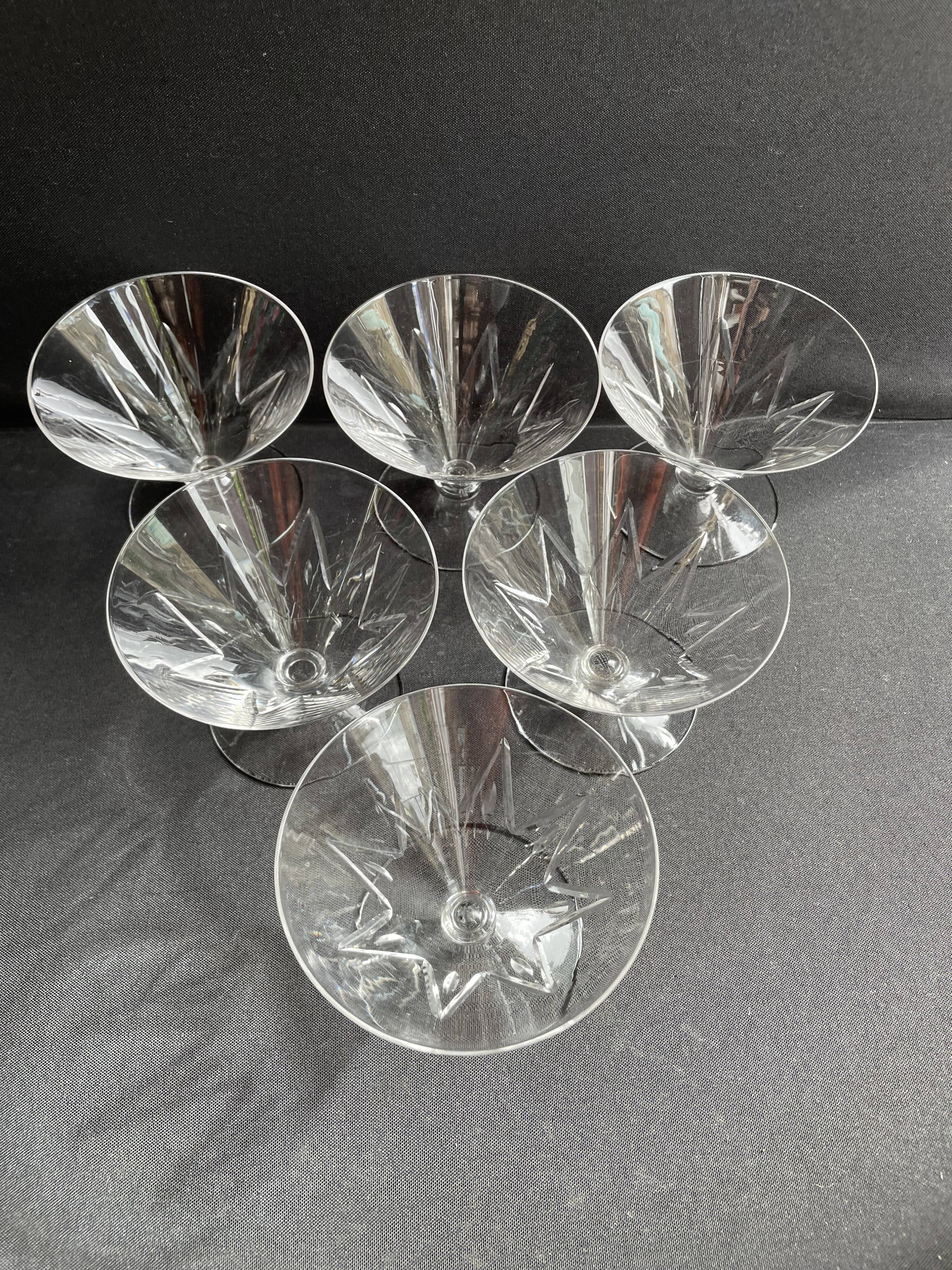 6 Champagne glasses – Saint Louis Bossuet service size 10406