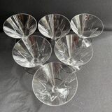 6 Champagne glasses – Saint Louis Bossuet service size 10406