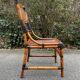 4 chaises en bambou et cannage