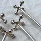 6 Christofle silver-plated knife rests