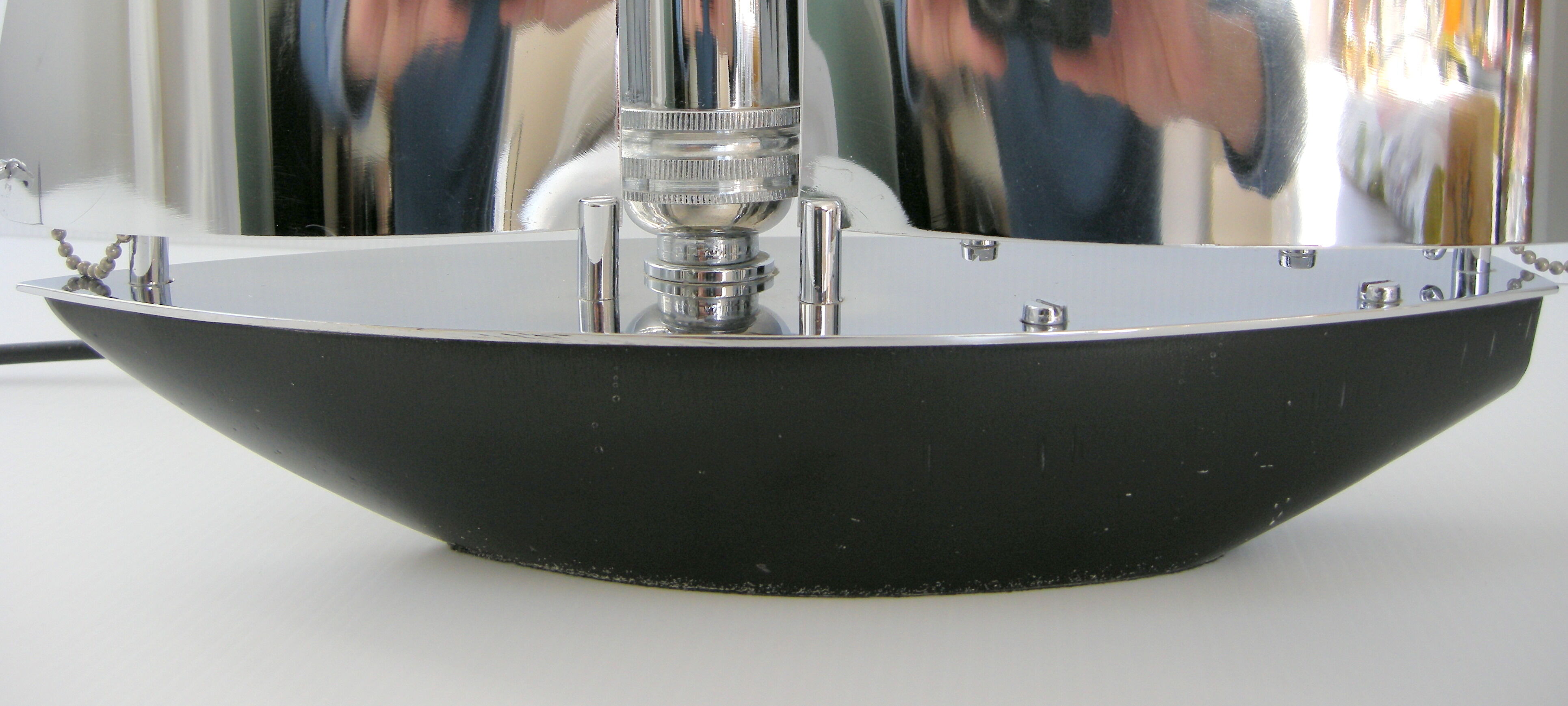 Vintage sailboat lamp 1970 chrome