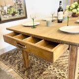 Large renovated solid oak farmhouse table