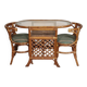 Rattan / bamboo balcony side table / chairs set 1970s
