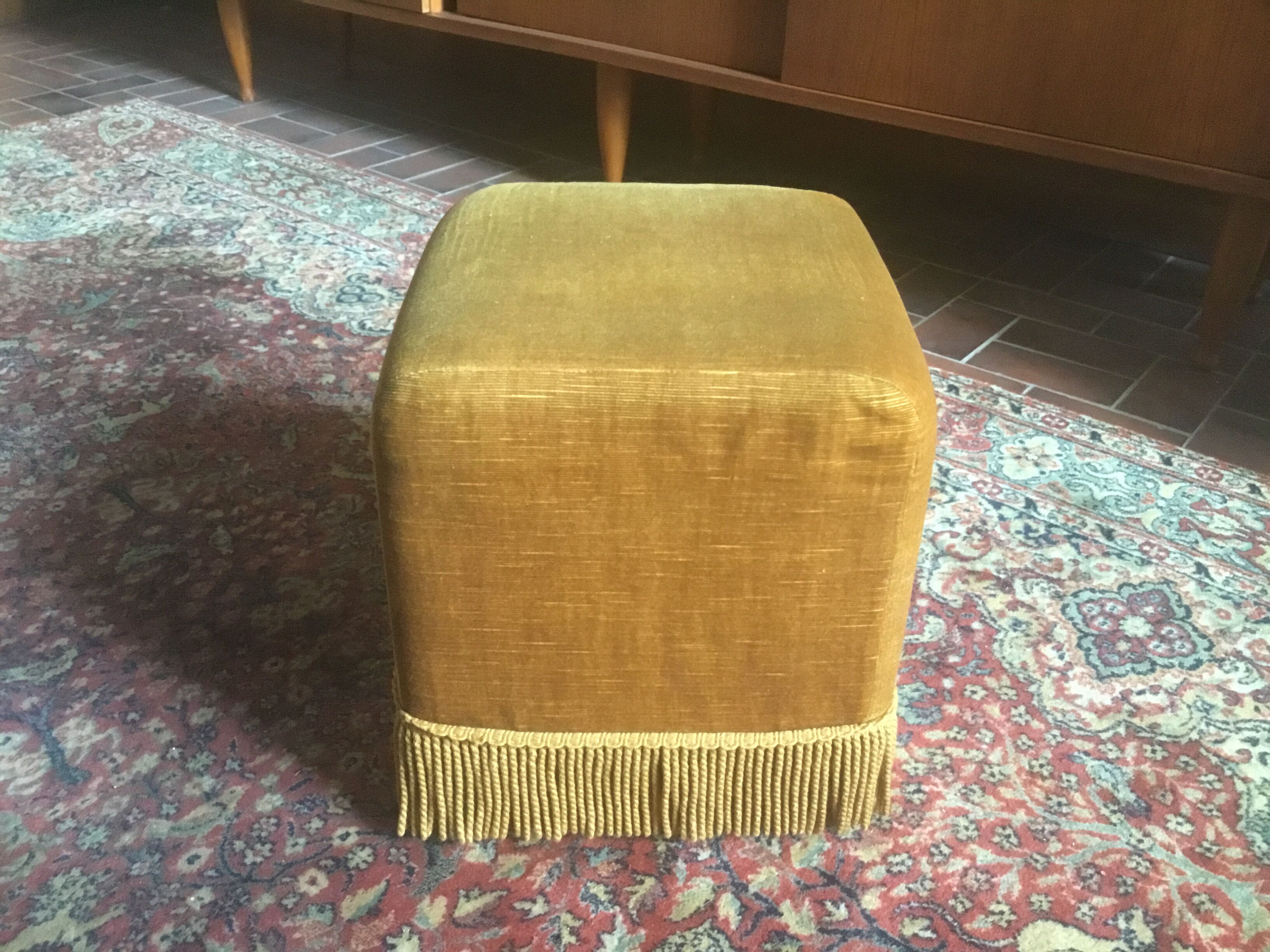 Ottoman has fringes vintage