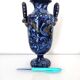 Petit vase bleu aux oiseaux