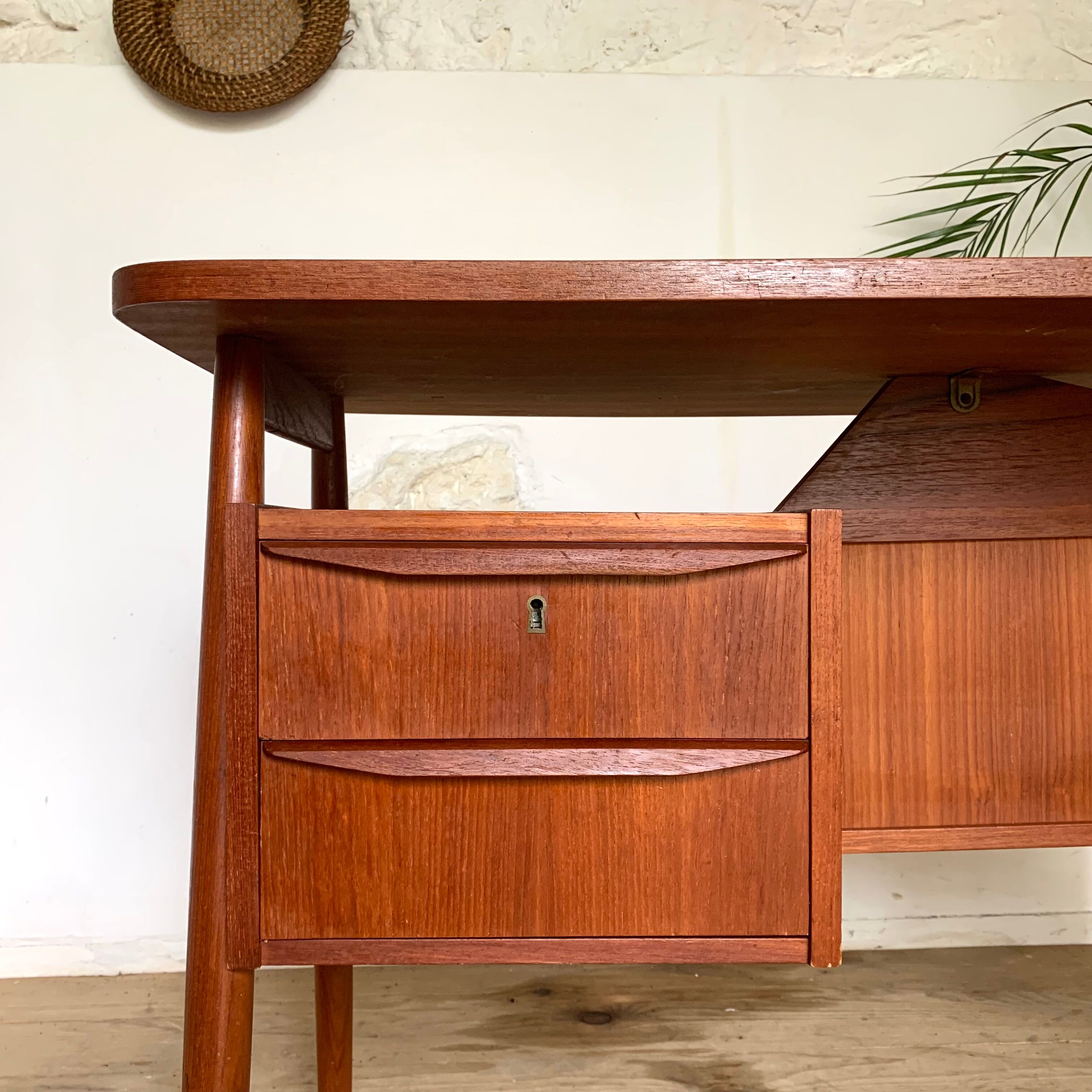 Vintage Scandinavian teak desk Gunnar Nielsen Tibergaard
