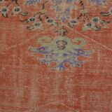 Orange Anatolian Vintage Turkish Rug sku 734