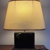 Ceramic lamp with rose decoration