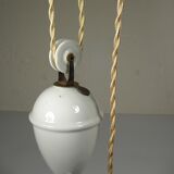"RISE AND LOWER" SUSPENSION in OPALINE from the 1940s