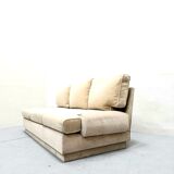 Set of three-seater sofa and velvet armchairs from the 70s