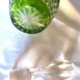 Green Baccarat cut crystal carafe