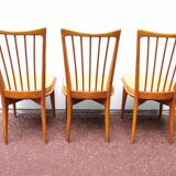 Series of 3 chairs vintage scandinavian style 60's 70's